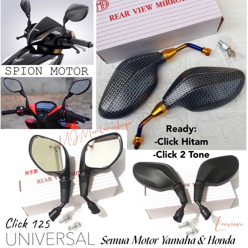 Spion Model Click Pulsar Kaca spion Universal Nmax,Aerox,Lexi,Pcx,Adv,Vario 125,Vario 150 Dll KING