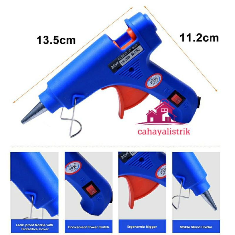 Lem tembak glue gun stick cair lengket refill alat membakar melelehkan kantor kerajinan tangan DIY