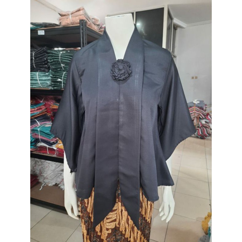 Kebaya Floy KIMONO BALOTELLI std-jumbo KeroncongBusana-Hitam