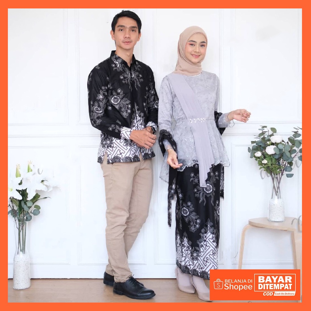 Maura Couple - Sania Ruffle Batik Couple ori Ndoro jowi DNT Garansi Termurah Shopee - BATIK Couple