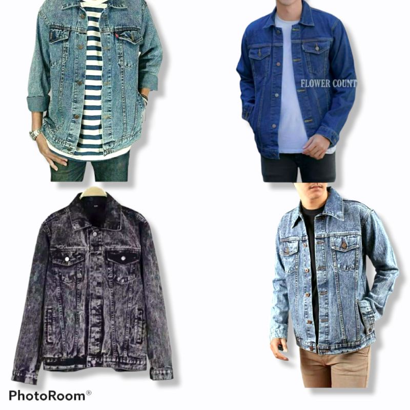 JAKET JEANS PRIA/JAKET LEVIS SANDWASH