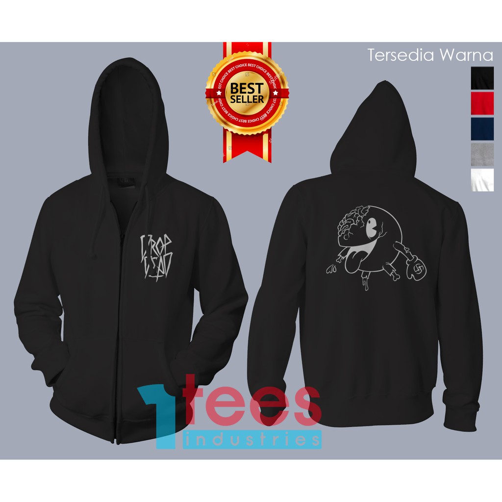 JAKET HOODIE ZIPPER DROP DEAD PACMAN MONSTER