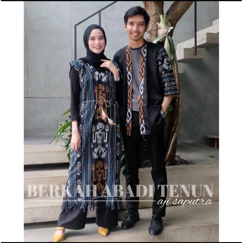 SET COUPLE KIMONO TENUN ETNIK BAJU PREWEDDING KONDANGAN KEKINIAN
