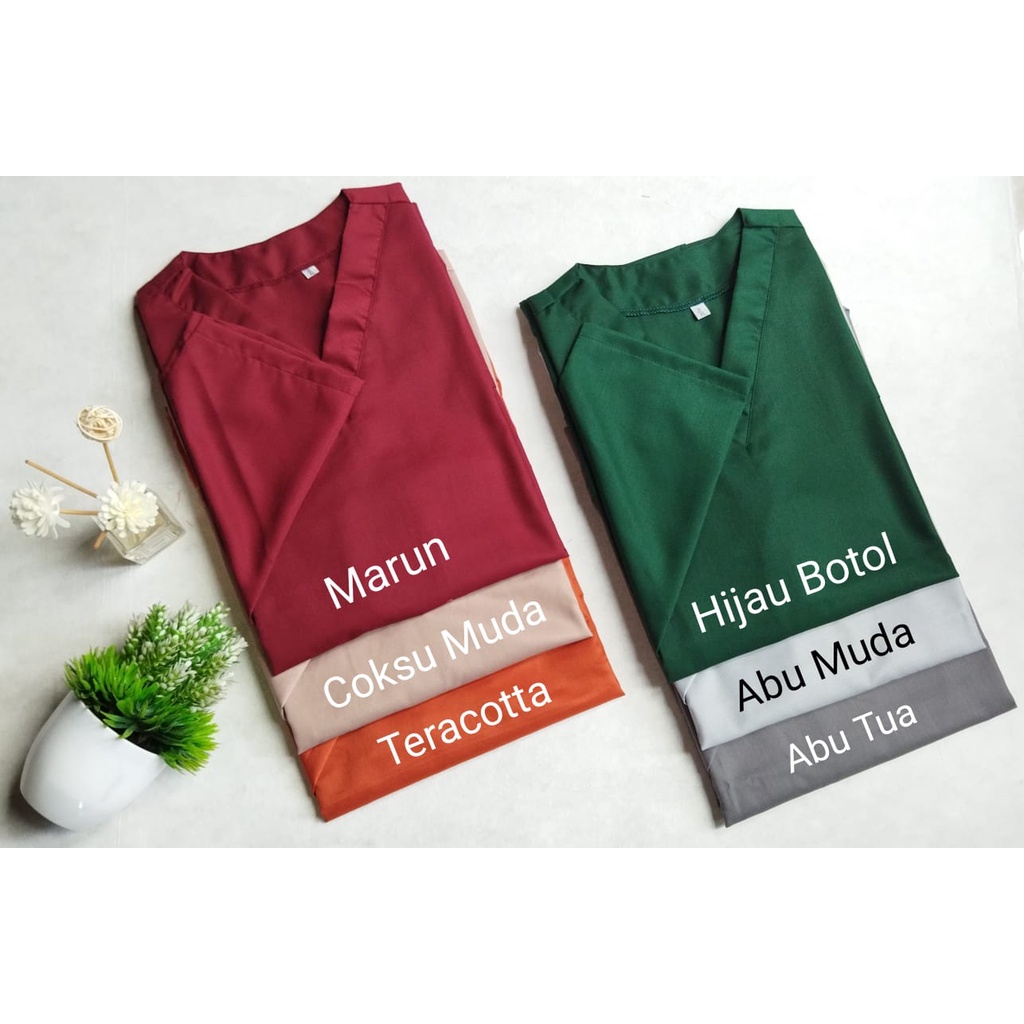 Baju OK OKA Lengan Panjang Polos Dokter Petugas medis Perawat Jaga Toyobo Original Premium XXL XL  L  M S