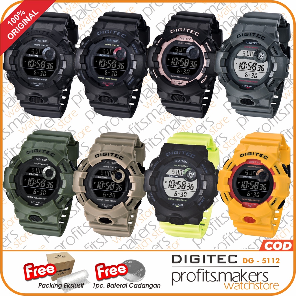 DIGITEC DG 5112 / DG-5112 / DG5112  2136 Watch Jam Tangan ORIGINAL