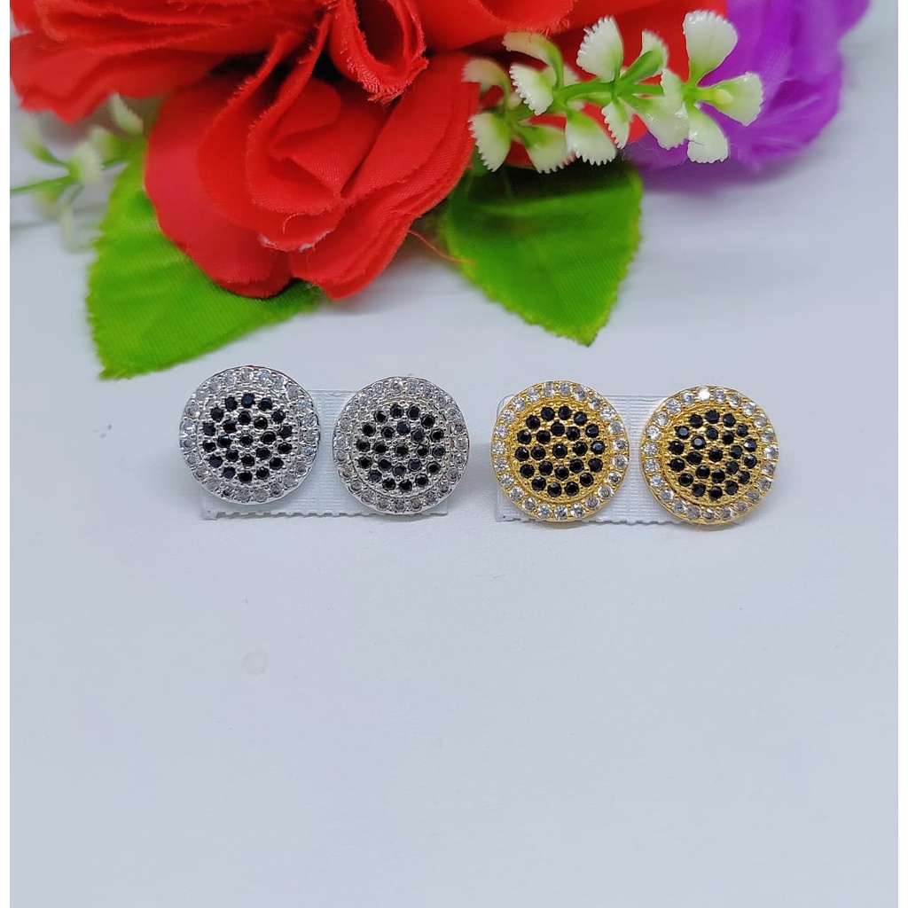 Anting tusuk permata lapis emas 0126-0130