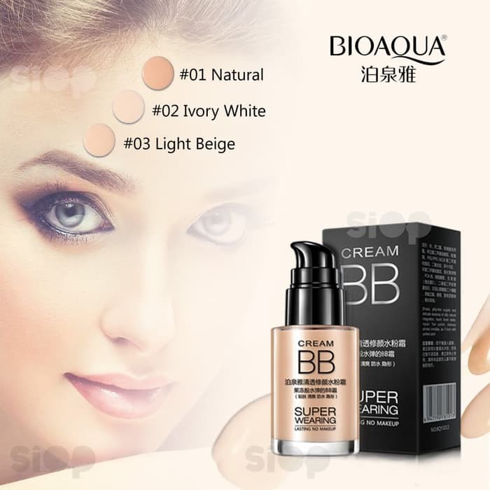 [ Beauty Store ] BIOAQUA BB CREAM SUPER WEARING 30ML BIOAQUA BB CREAM WAJAH