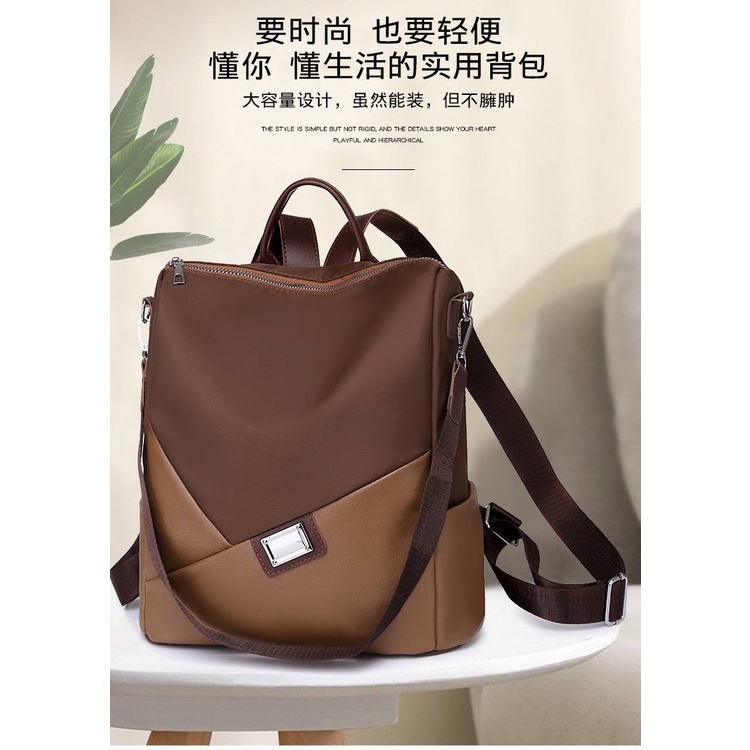 TAS RANSEL BACKPACK WANITA FASHION KOREA MULTIFUNGSI IMPORT 3329 ANTI AIR SEKOLAH KULIAH KERJA WEEK