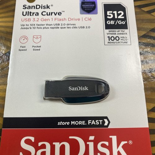 Flashdisk Sandisk Ultra Curve 512GB USB 3.2 Gen 1 Flash Drive Original