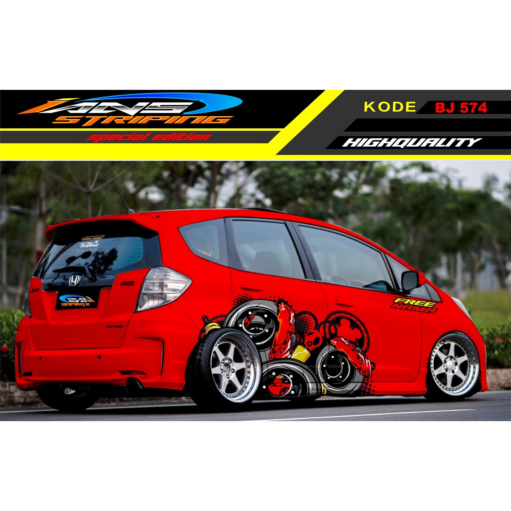 VARIASI MOBIL HONDA JAZZ / STIKER MOBIL BRIO AVANZA YARIS XENIA / DECAL MOBIL / DECAL STICKER MOBIL TERBARU