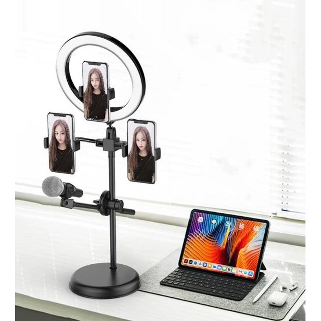 live voice professional mobile phone stand LED lamp