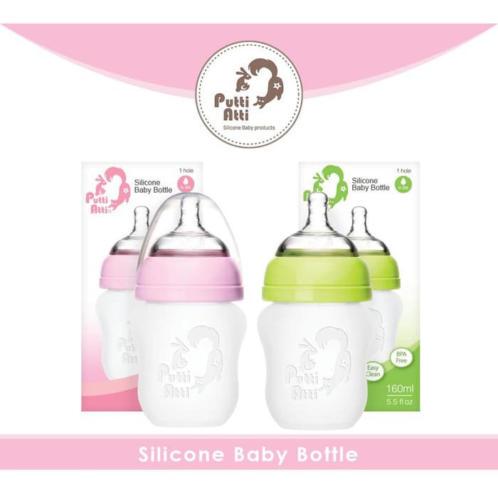 Makassar! Botol Susu / Baby Bottle Silicone Putti Atti Single 160 ml