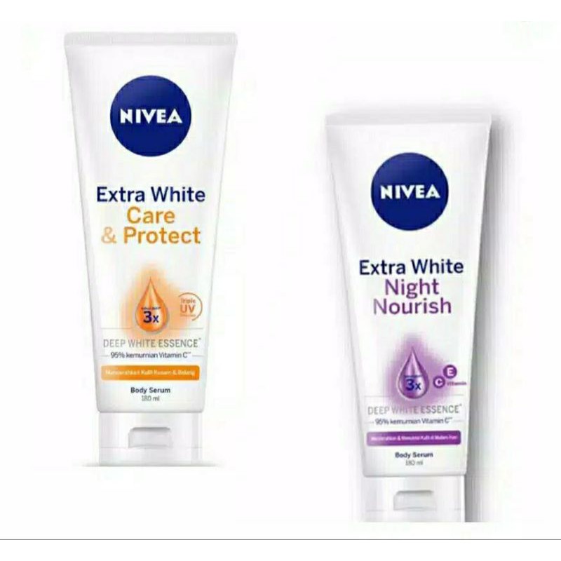 Nivea Body Serum Extra White Care & Protec + Nivea Body Serum Extra White Night free