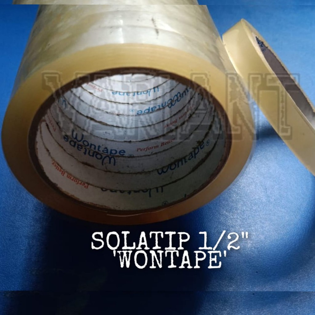 

SOLATIP SELOTIP ISOLASI ADHESIVE TAPE WONTAPE CLEAR 12mm-1/2 inch DAN 24mm-1 inch