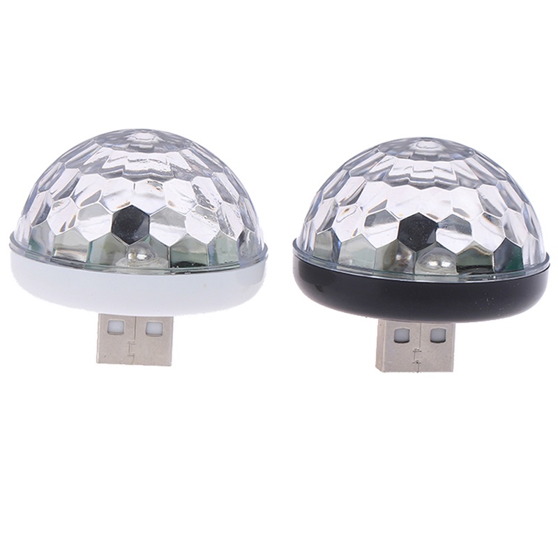 {LUCKID}1x Car USB RGB Mini Interior Atmosphere Neon Light Colorful Music LED Decor Lamp
