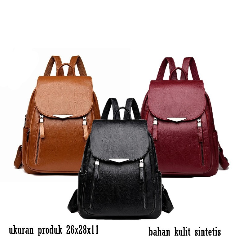 TAS RANSEL WANITA / RANSEL KULIT / RANSEL MINI / BACKPACK KOREA /STYLISH BACKPACK MULTIFUNGSI