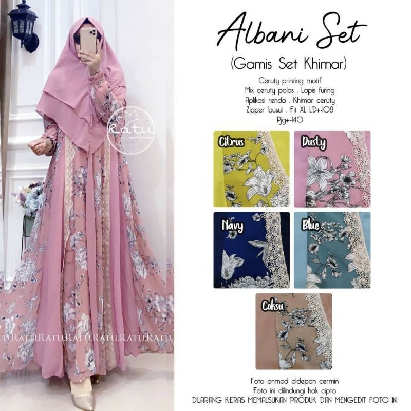 ALBANI SET GAMIS SET KHIMAR