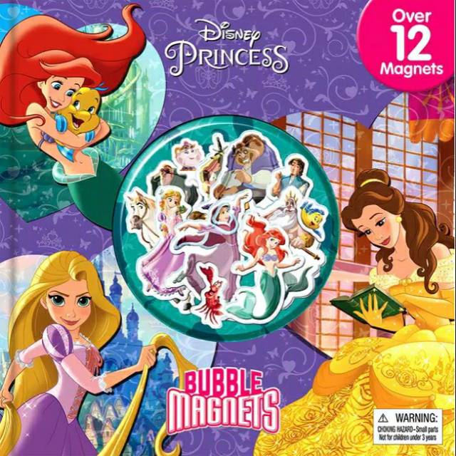 New disney princess bubble magnets book murah 12 magnet activity book