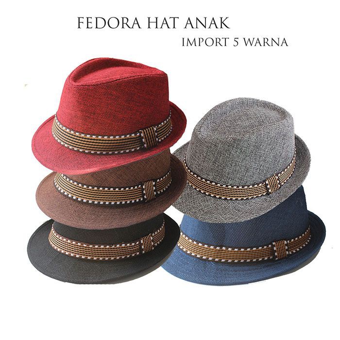 Fedora hat topi anak import