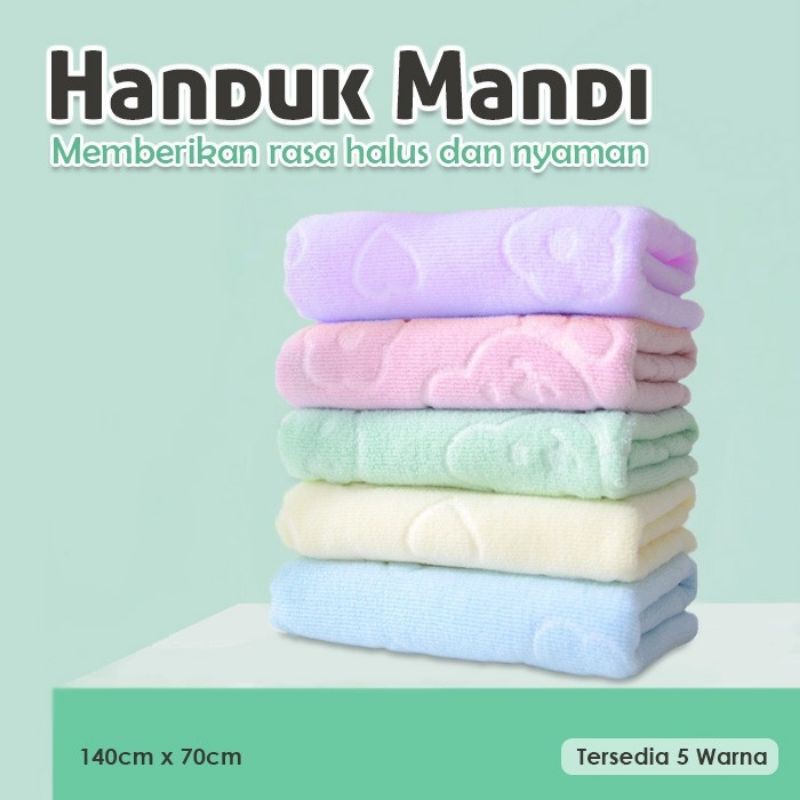 Medan Termurah Handuk embos import 100% Microfiber &amp; menyerap handuk travel 70x140