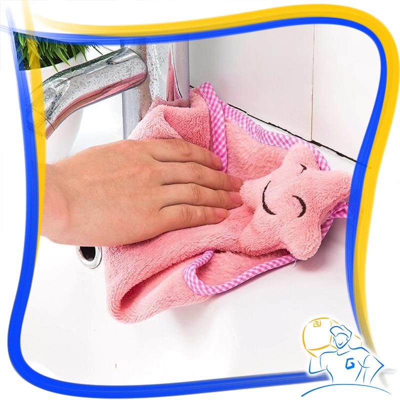 Lap Tangan Handuk Gantung Polos Bahan Serap Air Handuk Tangan Microfiber Kain Lap Tangan Dapur Hand Towel Gantung Polos