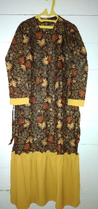 Gamis Meisya Rempel Lurus Batik Halus Kekinian