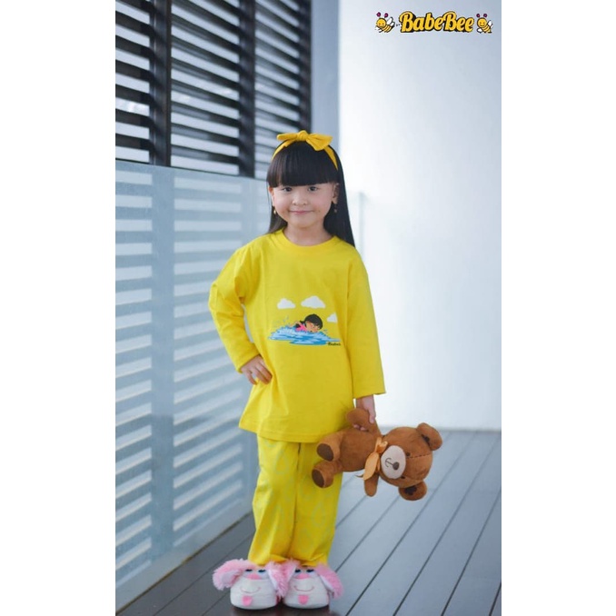 Baju tidur anak Teenager Pajamas Babebee 6-14 tahun Setelan baju anak kekinian Setelan kaos anak ter