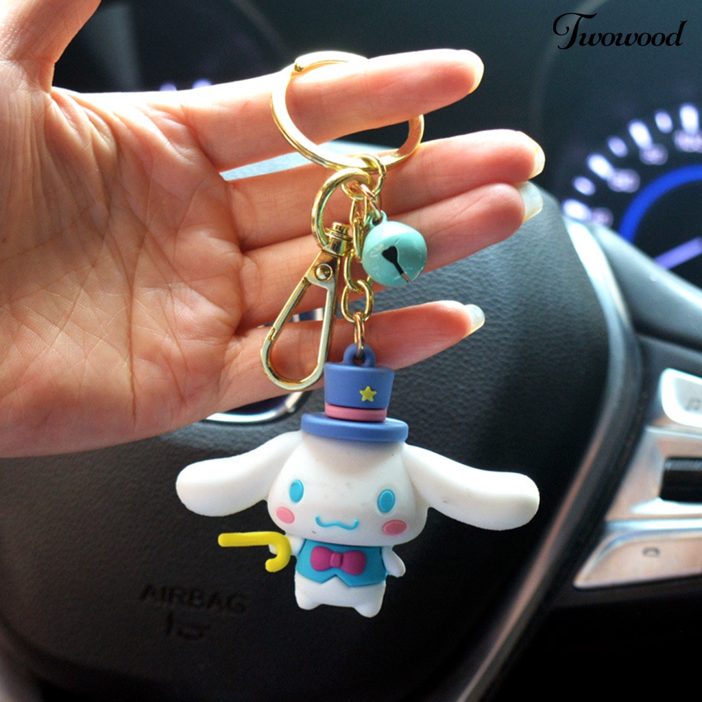 Twowood Gantungan Kunci Bentuk Kartun Anjing Cinnamoroll Bahan Metal