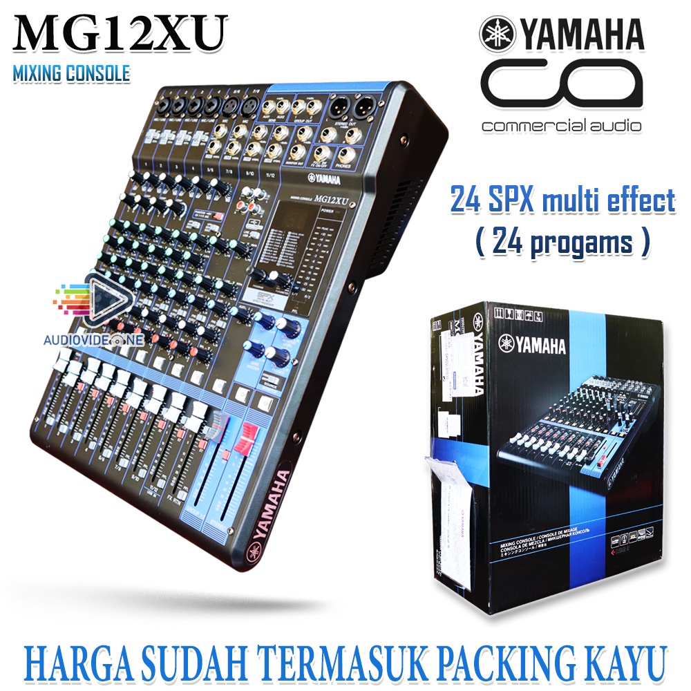 Mixer YAMAHA MG12XU Mikser Audio 12 Chanel 24 Efek Vokal Digital MG 12 XU