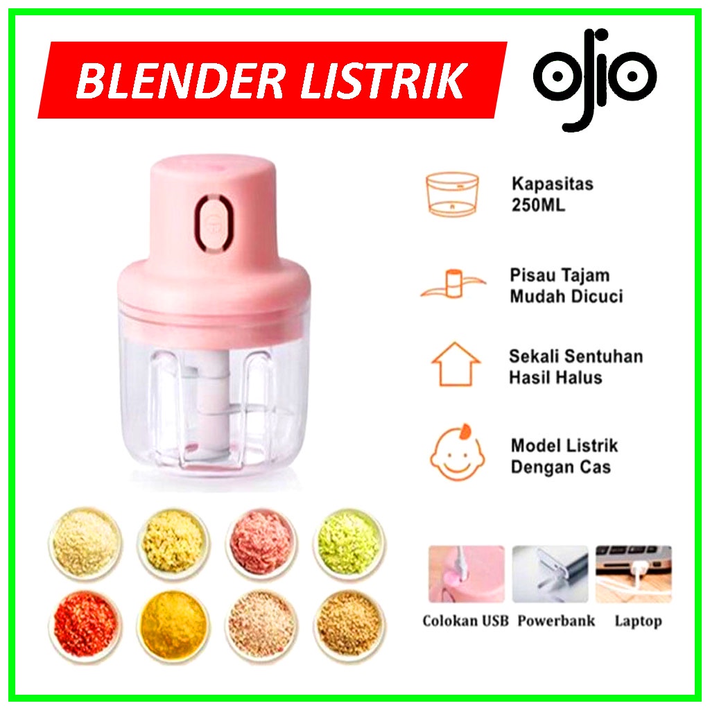 Blender Bumbu Portable - Blender Mini Usb - Mini Chopper Electric / Blender Mini Portable Wireless