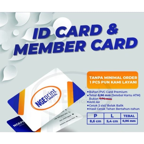 

[ Murah ] cetak kartu id card /kartu anggota/kartu karyawan murah bisa satuan