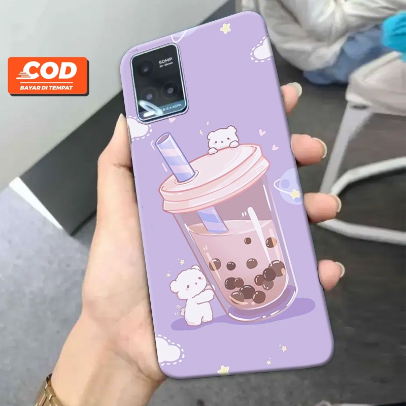 Case Vivo Y21S Y21 Y21A Y21T Y33S Fashion Case Boba Cute  - Untuk Pria - Wanita - Dewasa - Remaja - 
