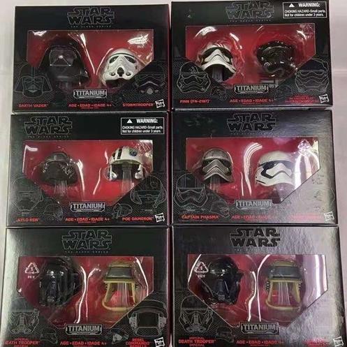 Diskon Hasbro Star Wars Black Series Titanium Helmet Figure - 2 Packs Set Ori