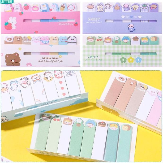 

15 Pcs Stiker Memo Pad Motif Kartun Hewan Untuk Alat Tulis Sekolah