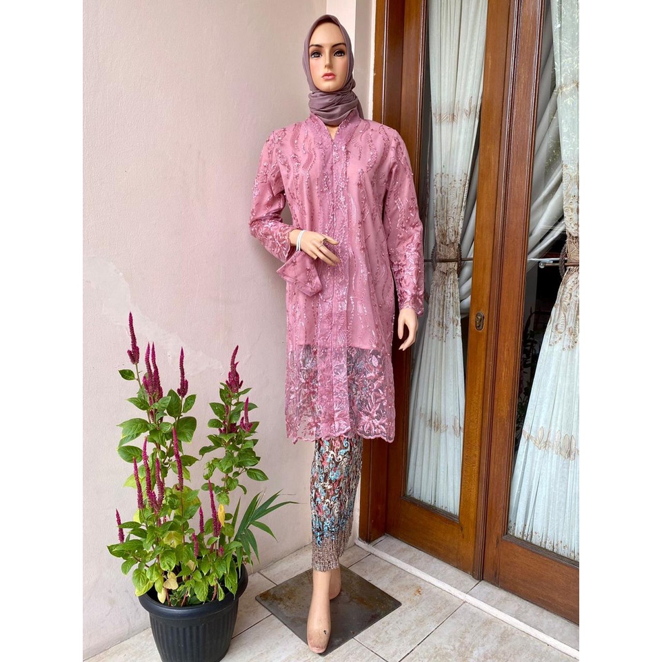 BEB SHOPP~KEBAYA TUNIK TILE - TUNIK KEBAYA MODERN - ATASAN TUNIK TILE - KEBAYA BROKAT - KEBAYA KONDA