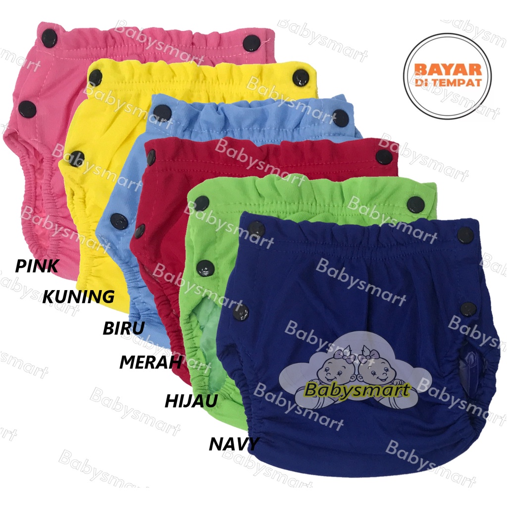 Babysmart -  1 Pcs Popok / Celana Bayi Kain KANCING PERMATA/ Diapers / Celana Lampin / Clodi Murah