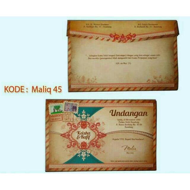 Blangko undangan nikah Maliq 45