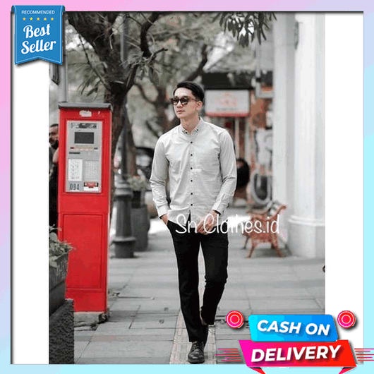 The Executive Kemeja Pria Formal Lengan Panjang Hitam Salur Slimfit Exs 21 Original Garaf Raf Baju K