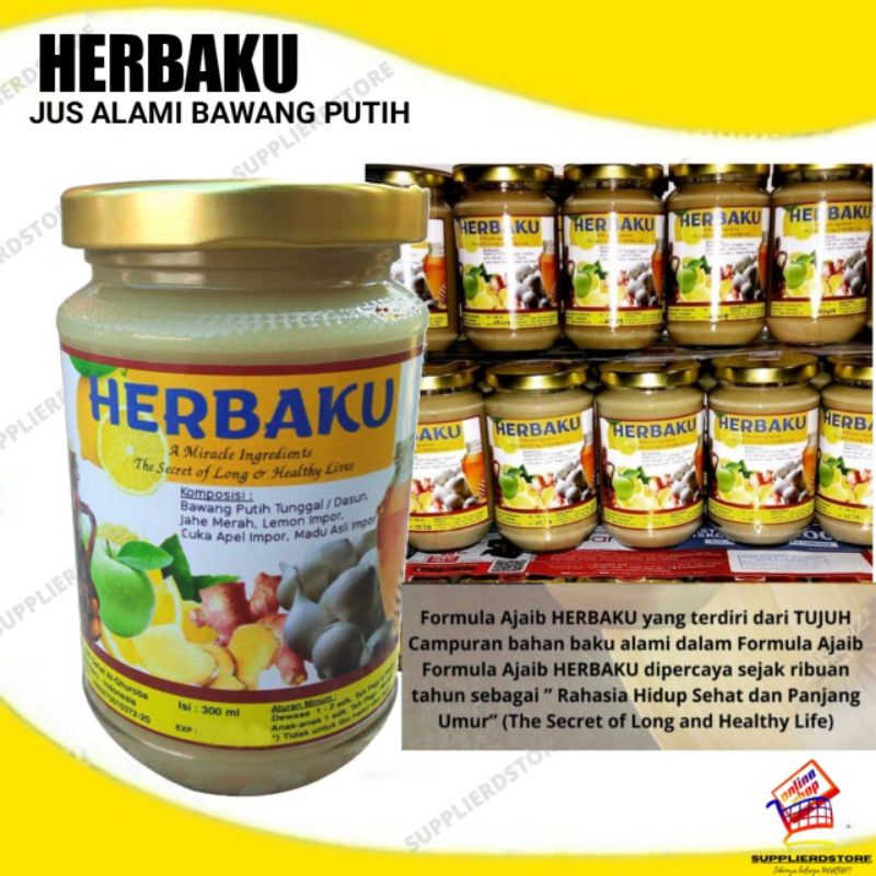 

HERBAKU Herbal Obat Alami Jus Bawang Putih Jahe Lemon
