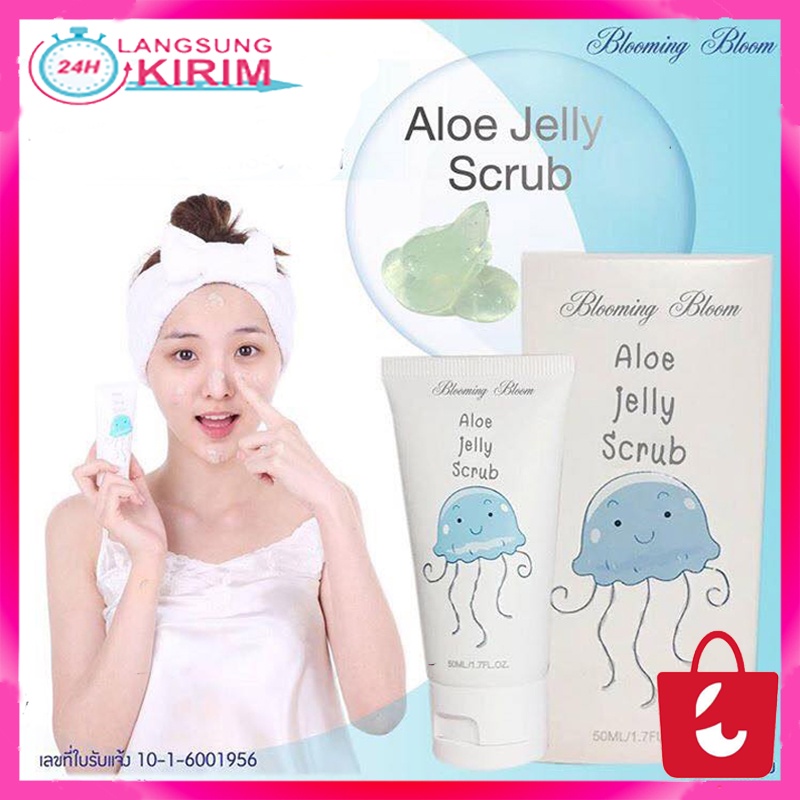 [Cuci Gudang]  Little Baby Blooming Aloe Jelley Scrub 50 ML Lulur Wajah Penghilang daki