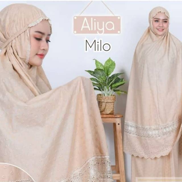 MUKENA DEWASA KATUN PARIS BINTIK BORDIR TIMBUL BULAT RENDA