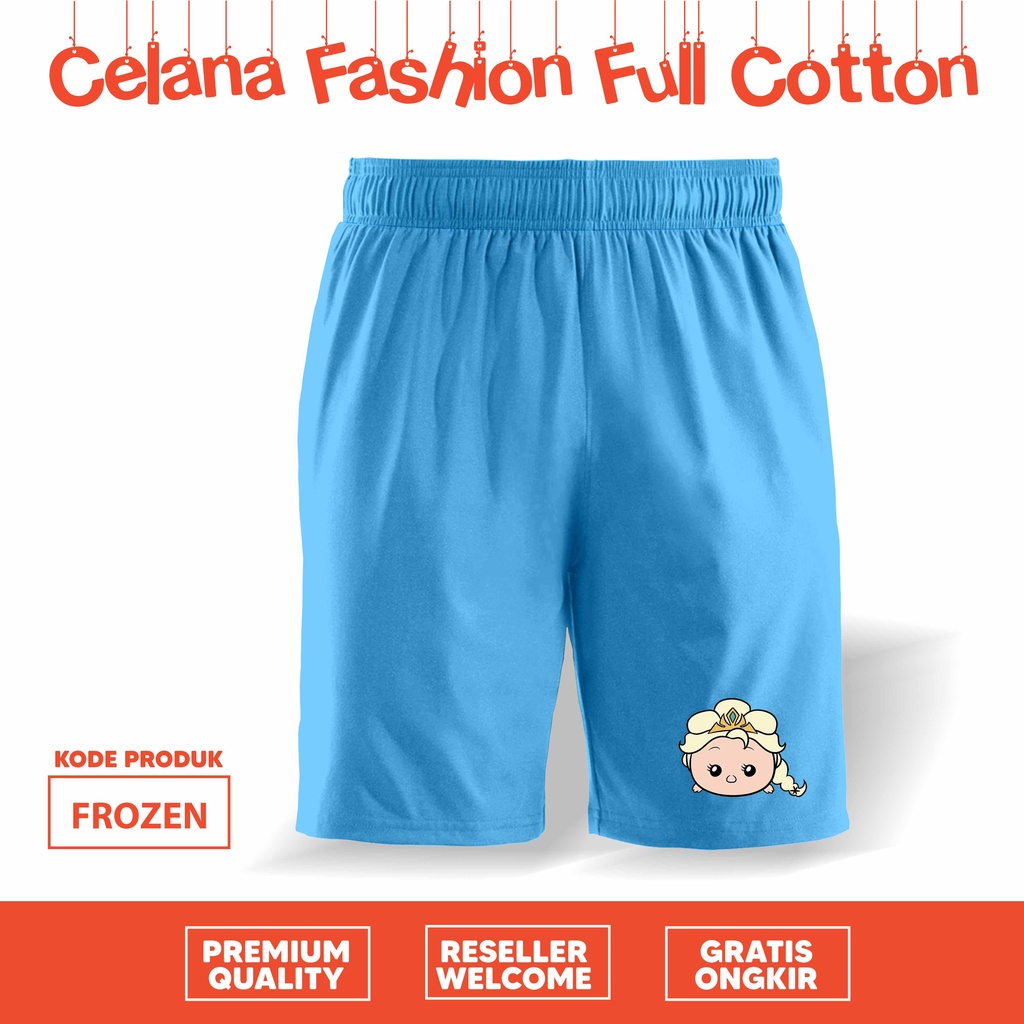 [CELANA ANAK] Celana pendek anak disney frozen elsa olaf sven anna kidswear full color