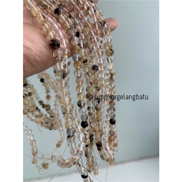 natural batu CITRINE kotor 6mm kristal putih citrin media kesehatan