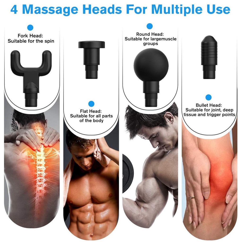 Fascial Gun Deep Muscle Massage - Alat Pijat Otot Getar Elektrik 0700