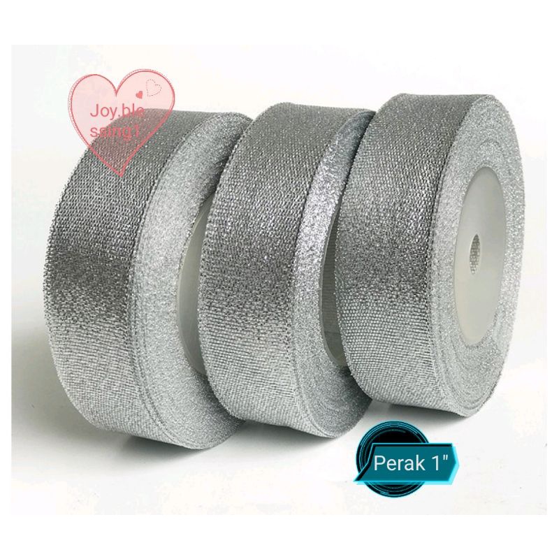 

PITA GLITTER SILVER PERAK 1" (2.5 CM) ECER PER ROLL