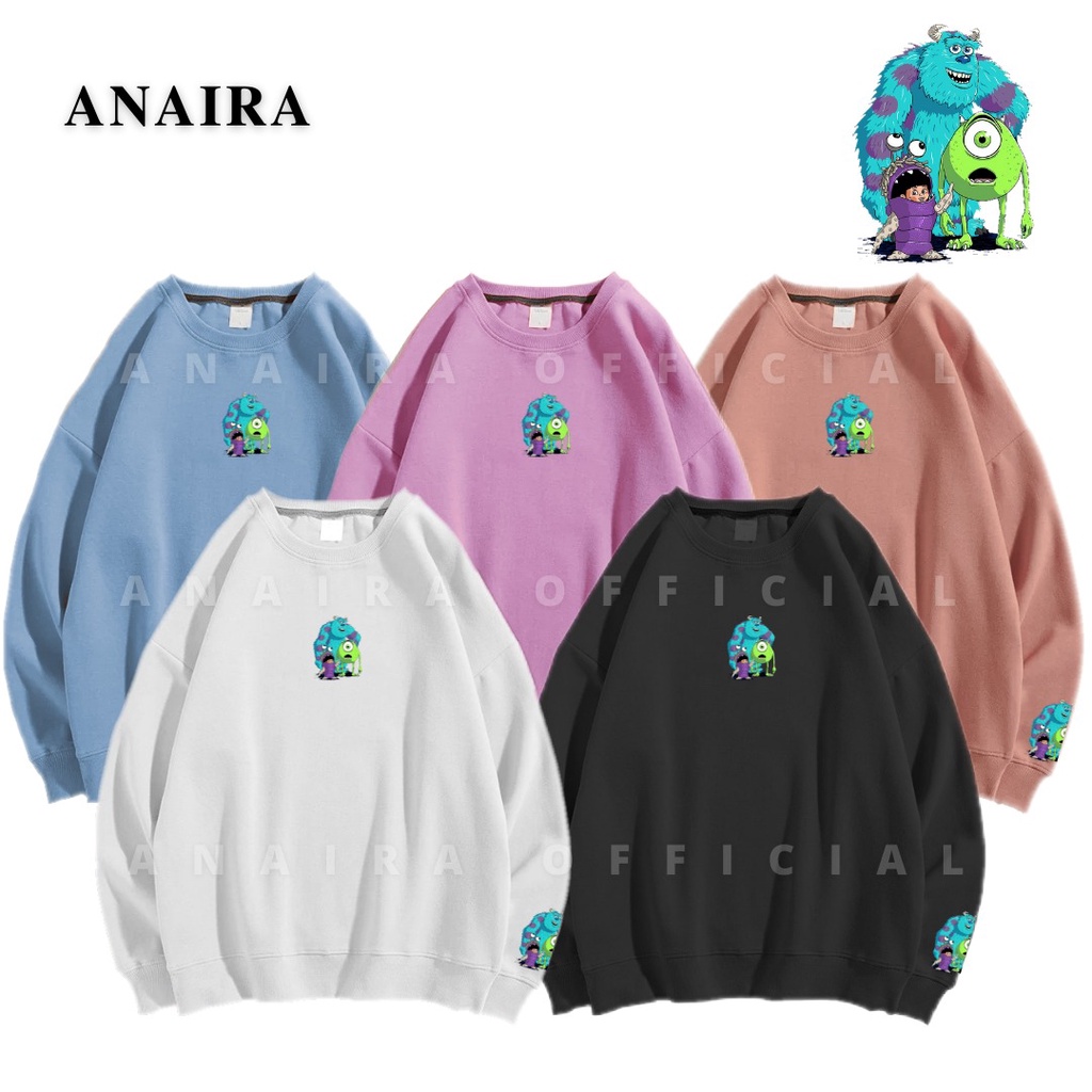 MONSTER INC SWEATER CREWNECK OVERSIZE WANITA ANAIRAOFFICIAL