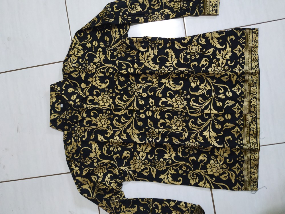 Kemeja Batik Pria Lengan Panjang M L Xl Xxl