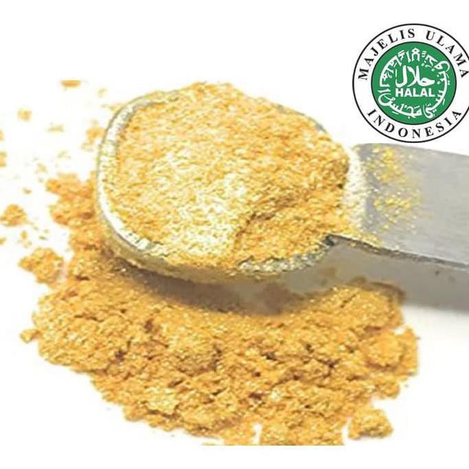 

31.87-Kue- Ru Metallic Gold Lustre Dust Emas Edible Bubuk Luster Cake Kue 2G -Terlengkap-Termurah-