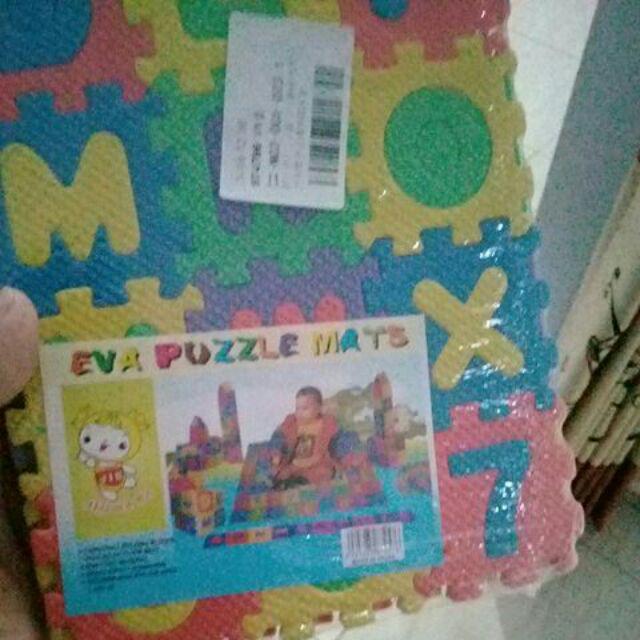 36pcs Karpet Alas Lantai Dengan Gambar Alfabet Dan Angka Untuk Edukasi