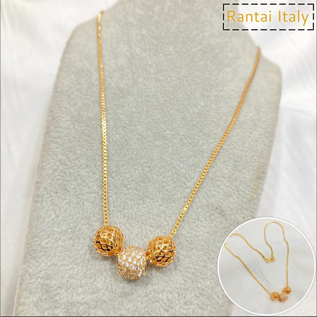 Kalung Liontin Xuping Lapis Emas Aksesoris Kalung Wanita Dewasa Perhiasan Fashion